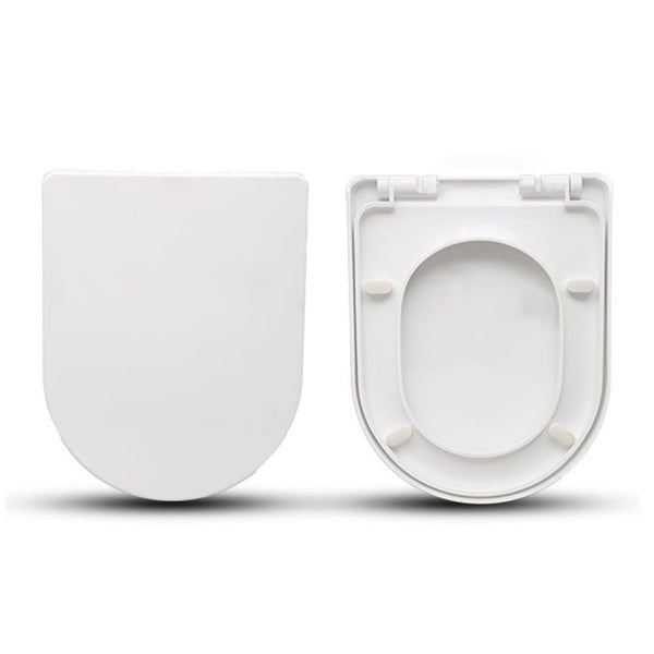 Fanmitrk Elongated Soft Close Toilet Seat Heavy Duty Adjustable White NEW