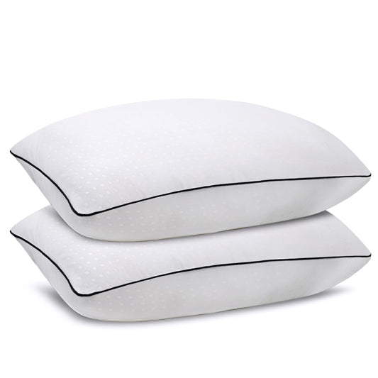 Higoom Standard Bed Pillows 2 Pack, Luxury Hotel Comfort White Pillows, NEW