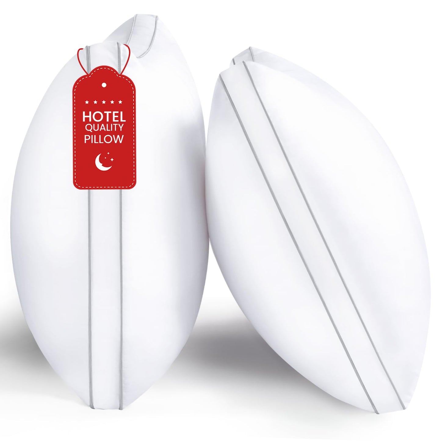 ROUMEA King Size Pillows Set of 2 Luxury Hotel Grey Standard King-20"*34 NEW