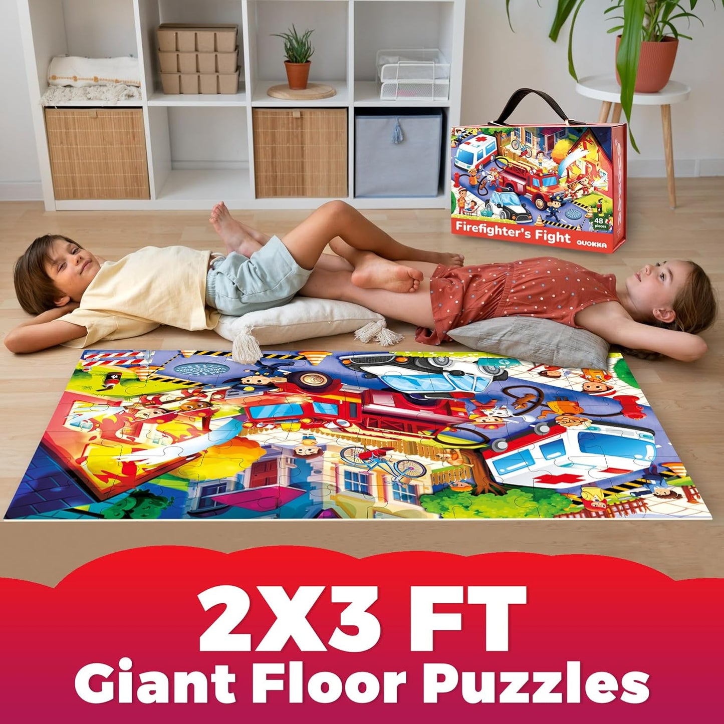 QUOKKA Giant Floor Jigsaw Puzzle for Kids Ages 4-6 Extra-Thick 48 Pieces NEW