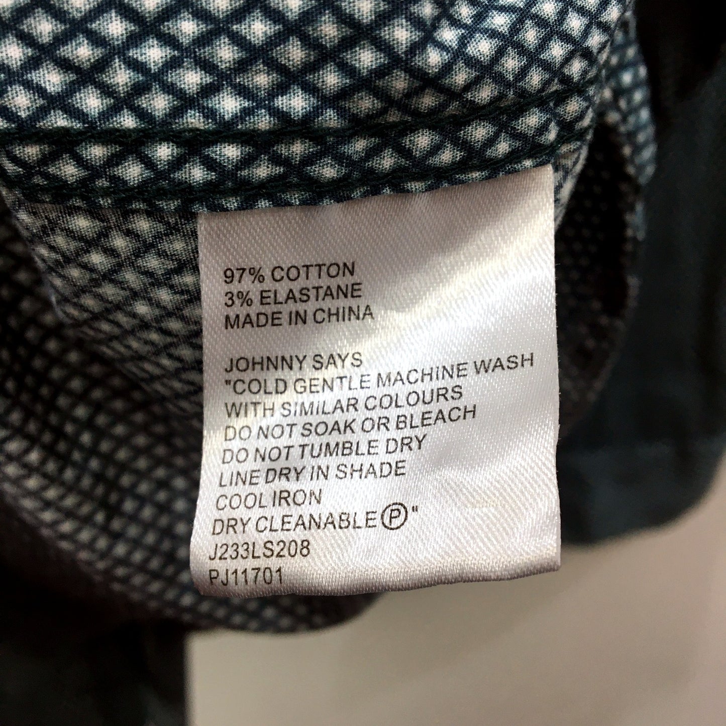 Johnny Bigg Patterned Button-Down Dress Shirt Mens Black White Size 5XL