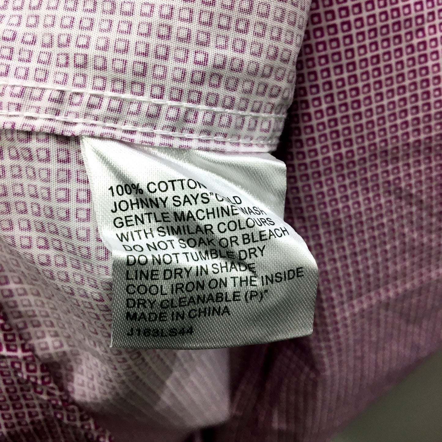 Mens Johnny Bigg Checkered Button-Down Shirt in Purple/White, Size 3XL