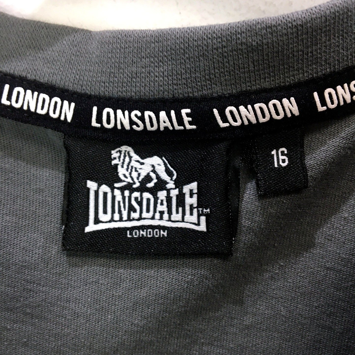 Lonsdale London Womens Pullover Sweatshirt Black Comfortable Cotton Size 16