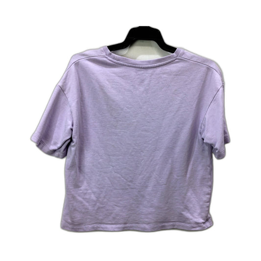 Seed Teen Womens Cropped Lavender Tee Shirt Soft Comfortable Cotton Size 14