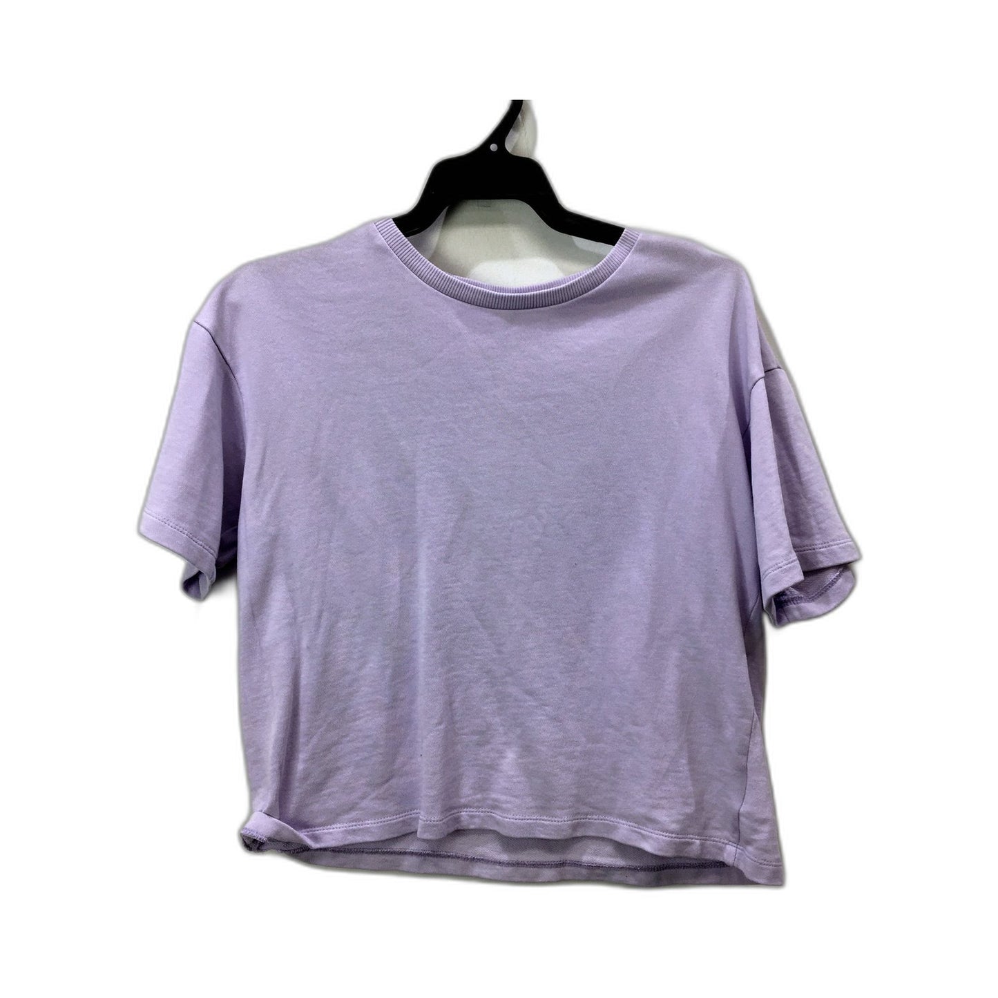 Seed Teen Womens Cropped Lavender Tee Shirt Soft Comfortable Cotton Size 14