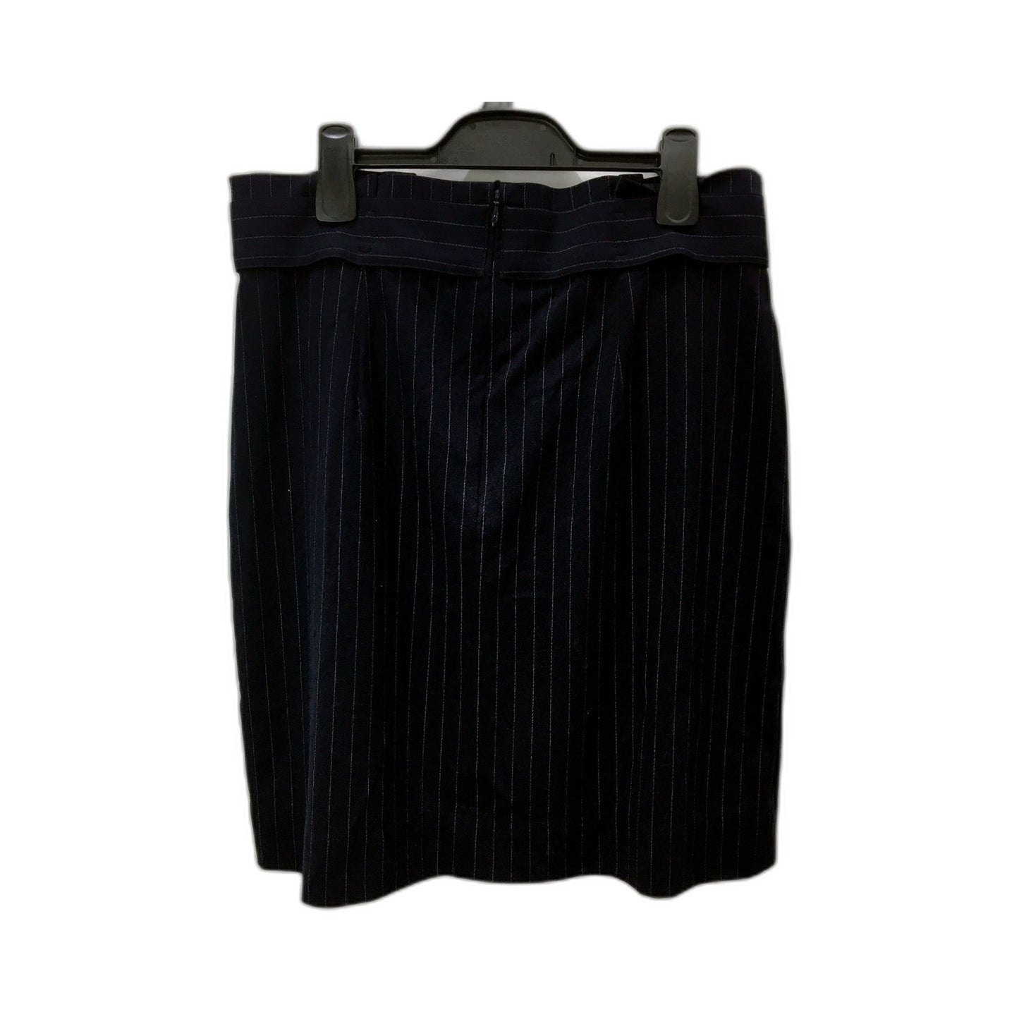 H&M Womens Navy Blue Pleated Skirt with Elastic Waist, Size 10