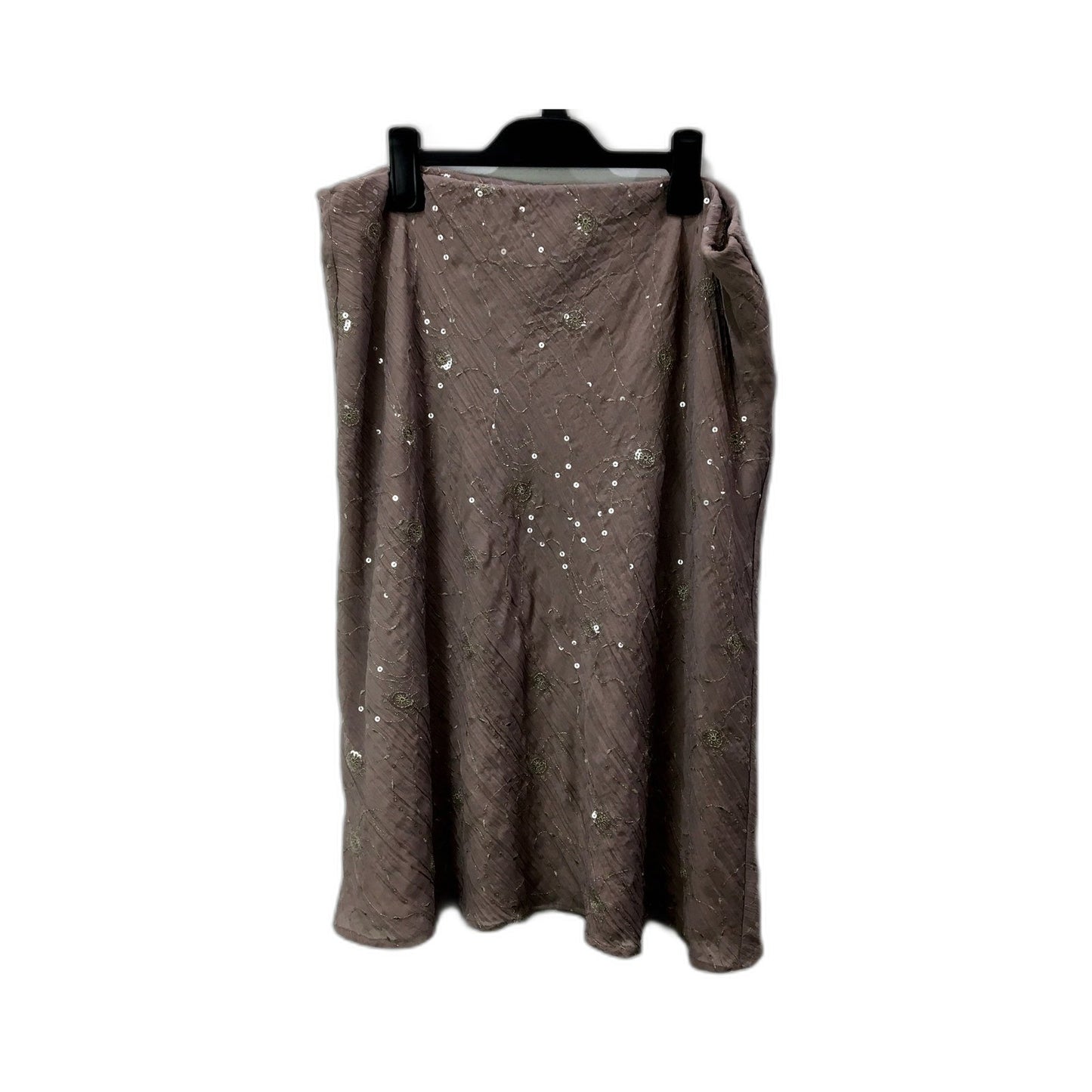 Womens Noni Sequin Flared Midi Formal Party Skirt in Brown Size 18