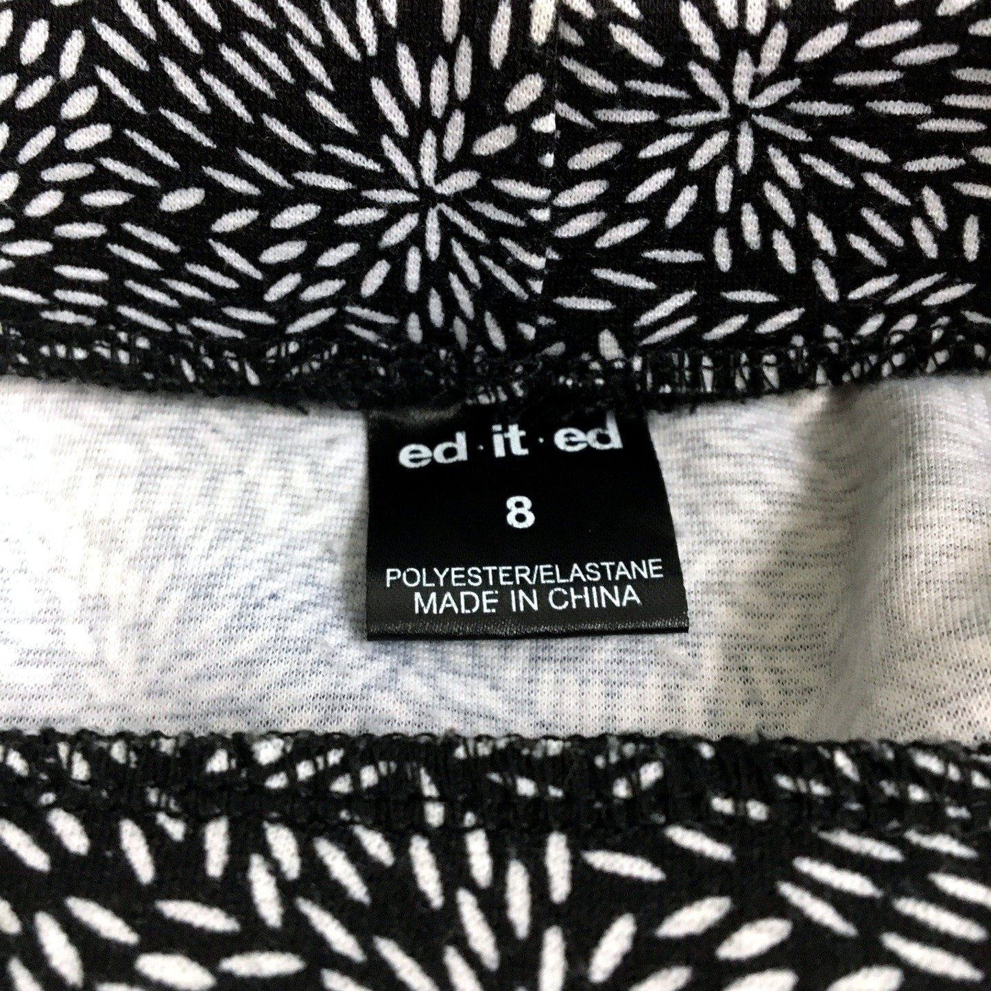 ed.it.ed Floral Print Black and White Skirt for Casual Wear Womens Size 8