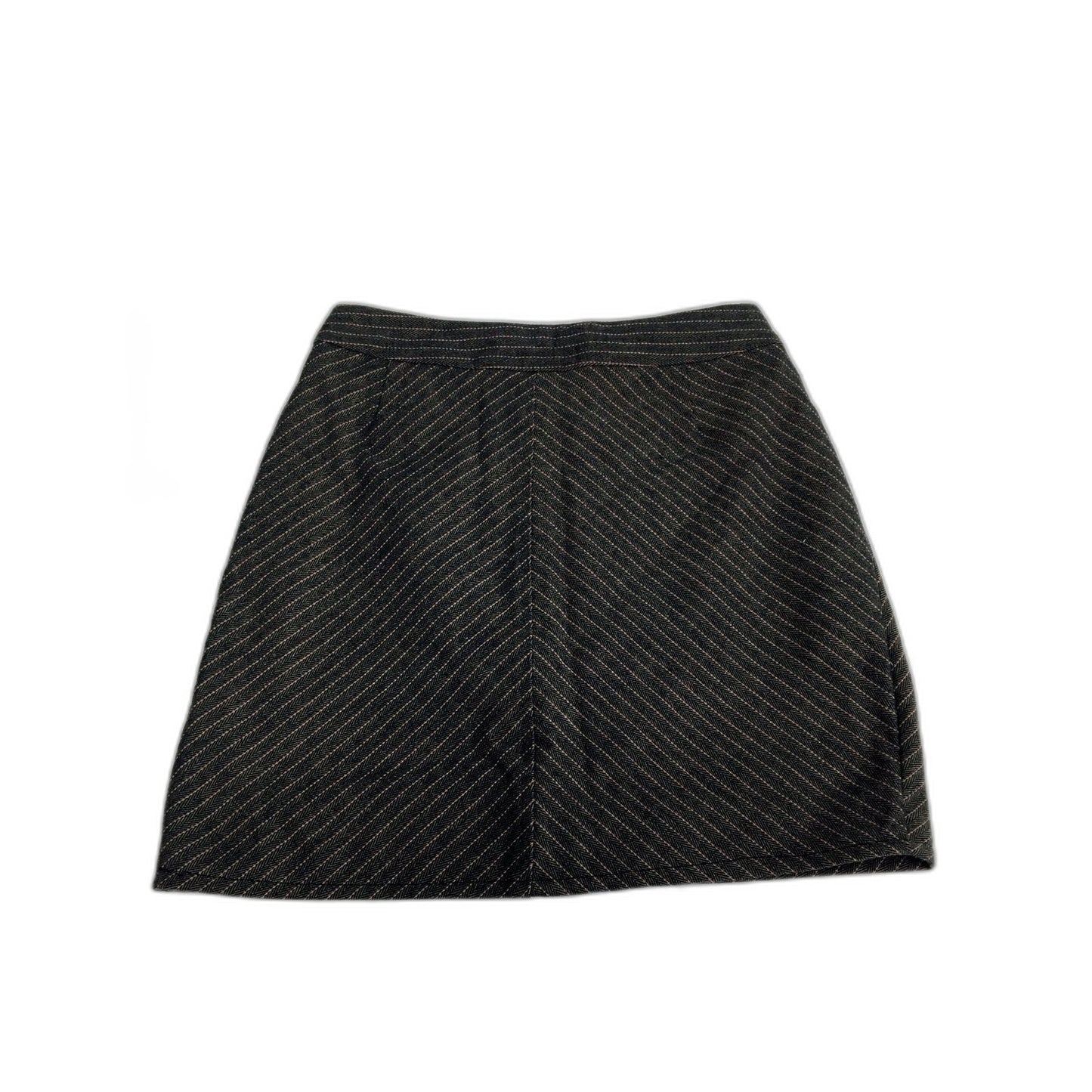 Womens Cue Pinstripe Skirt in Black and White, Size 10