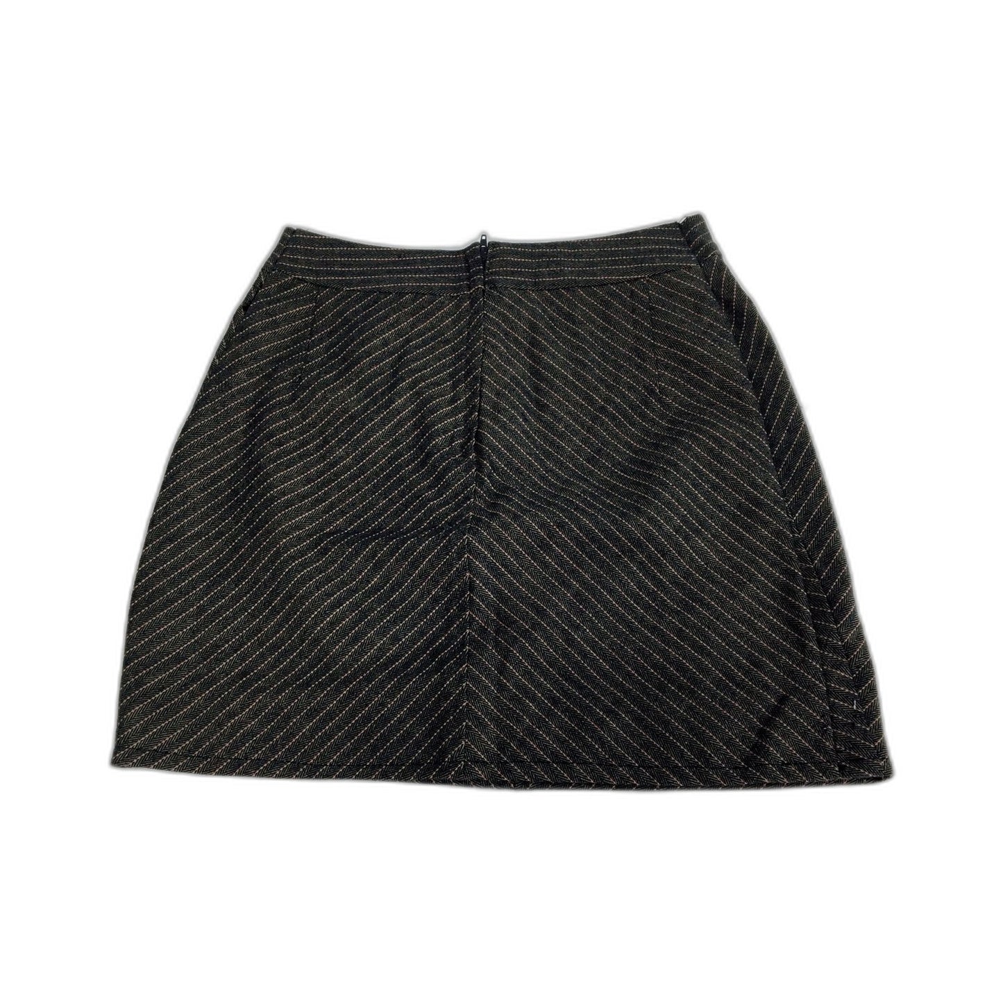 Womens Cue Pinstripe Skirt in Black and White, Size 10