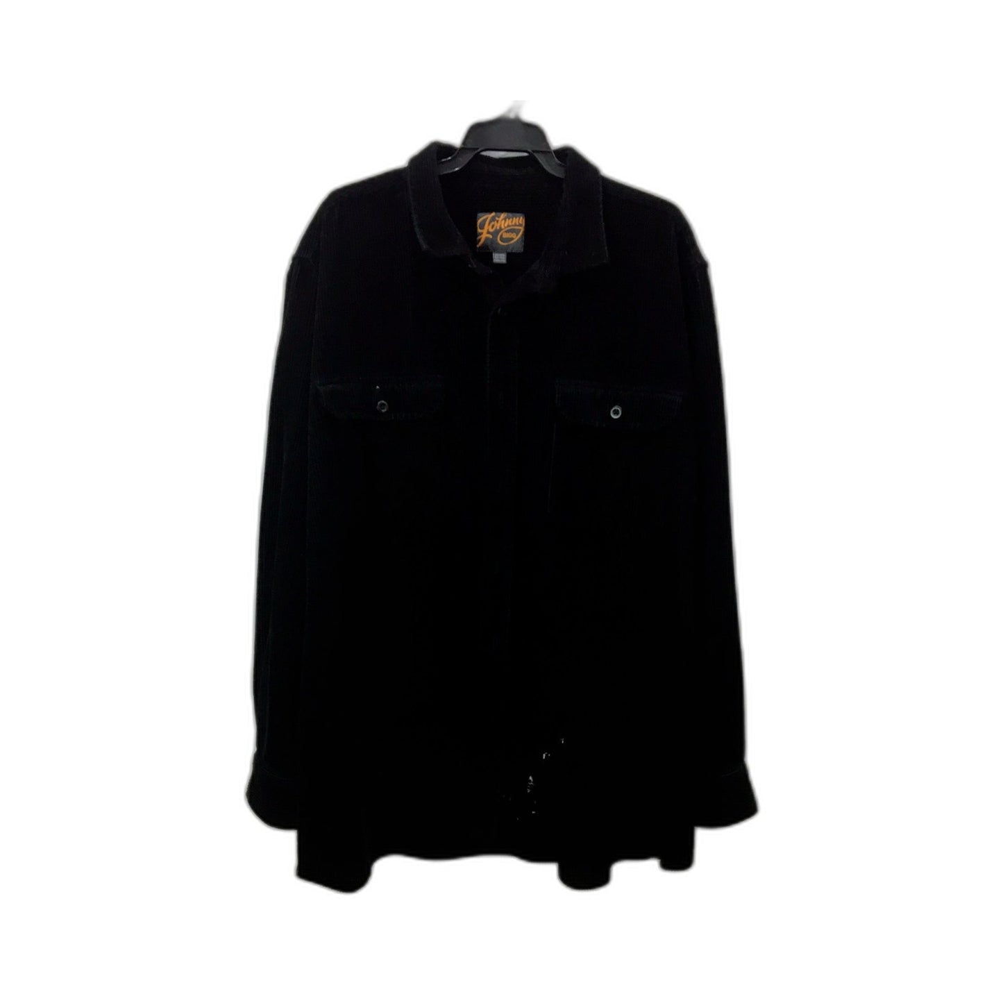 Johnny Bigg Mens Button down, Corduroy Comfortable Cotton Blend Black Size 3XL