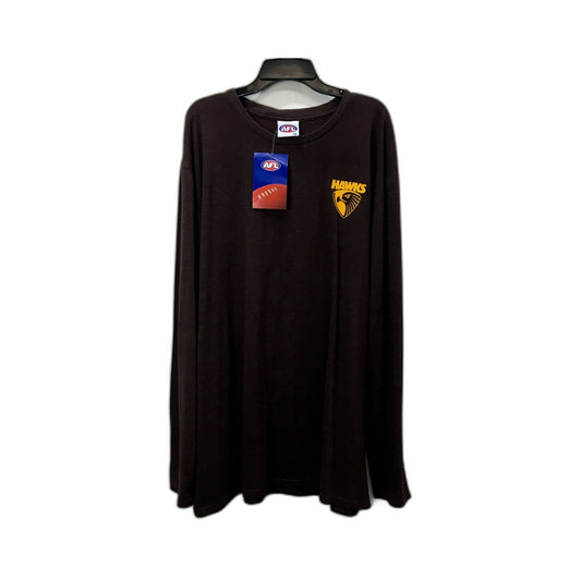 Hawthorn Football Club Mens Pullover Sweatshirt in Black 2XL Size NEW
