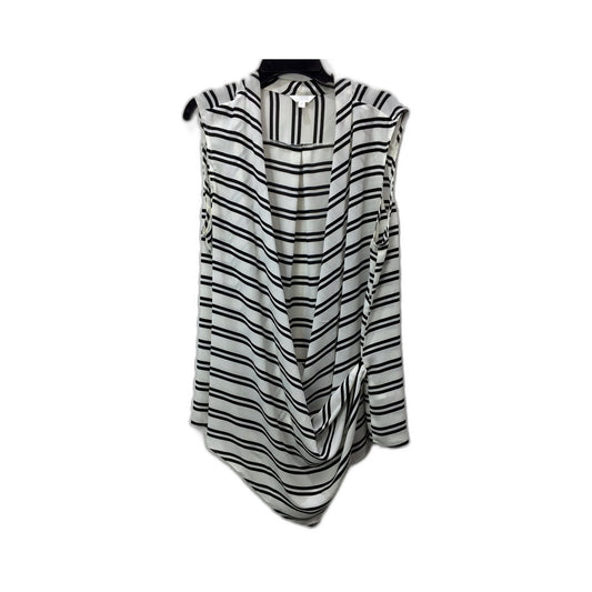 KHOKO Womens Striped Pullover Wrap Tank Top Casual Black and White NEW