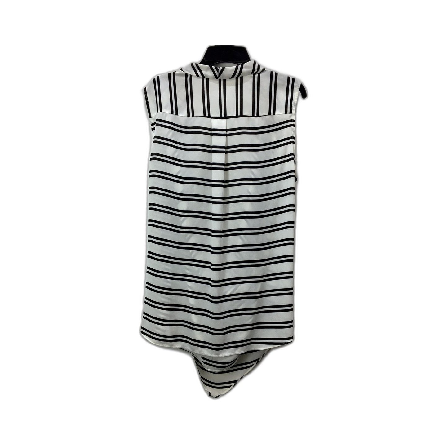 KHOKO Womens Striped Pullover Wrap Tank Top Casual Black and White NEW