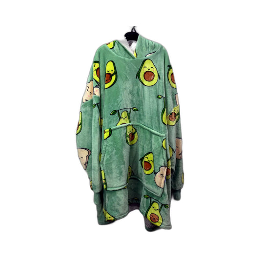 OO Unisex Green Fleece Pullover Hooded Sweatshirt Soft Comfortable Casual One