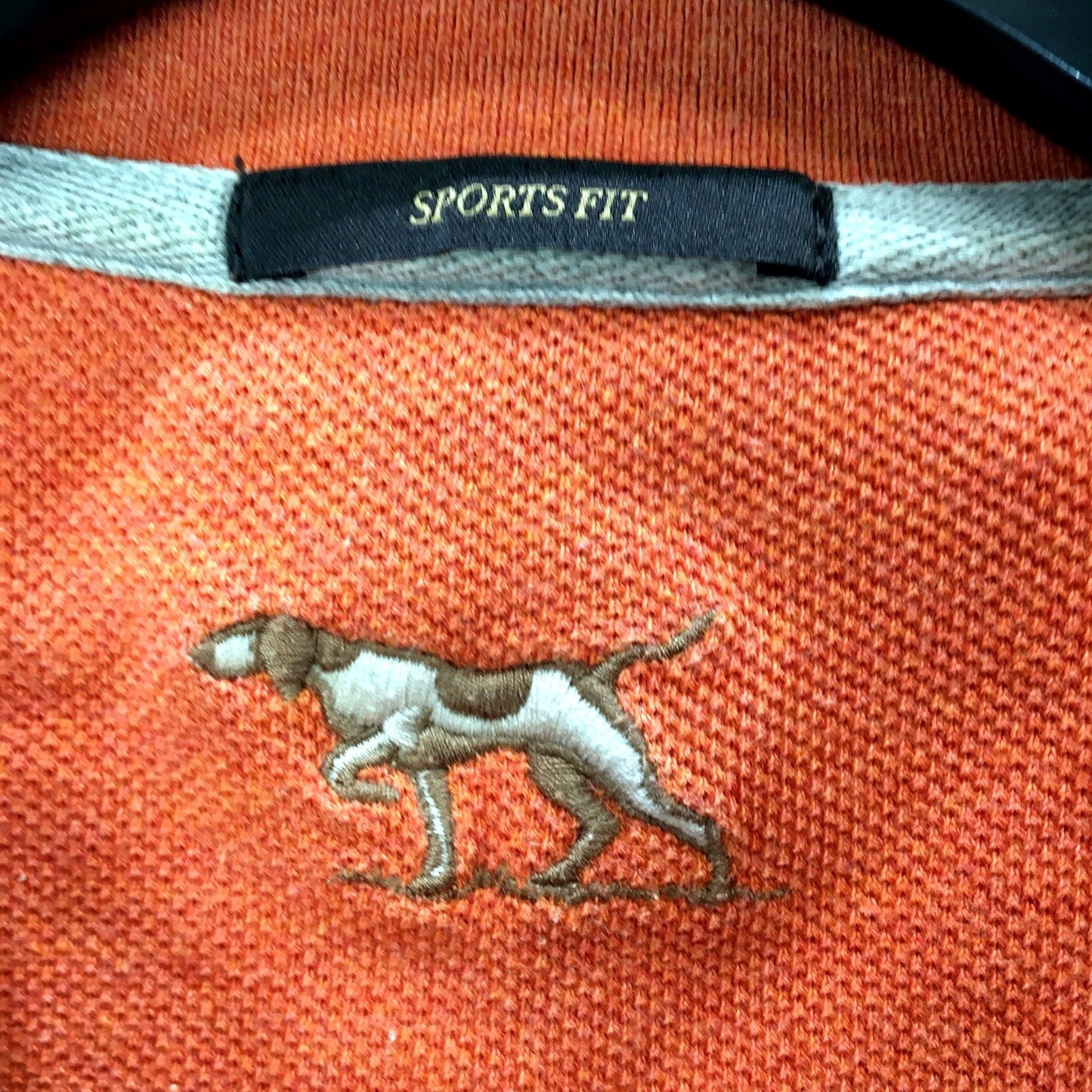 Mens Sports Fit Pointer Orange Cotton Polo Shirt Casual Large