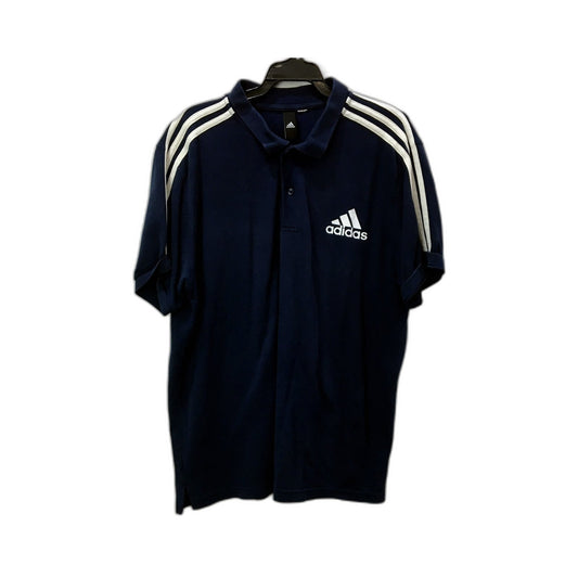 adidas Mens Navy Blue Polo Shirt Breathable Comfortable Cotton Blend Size XL