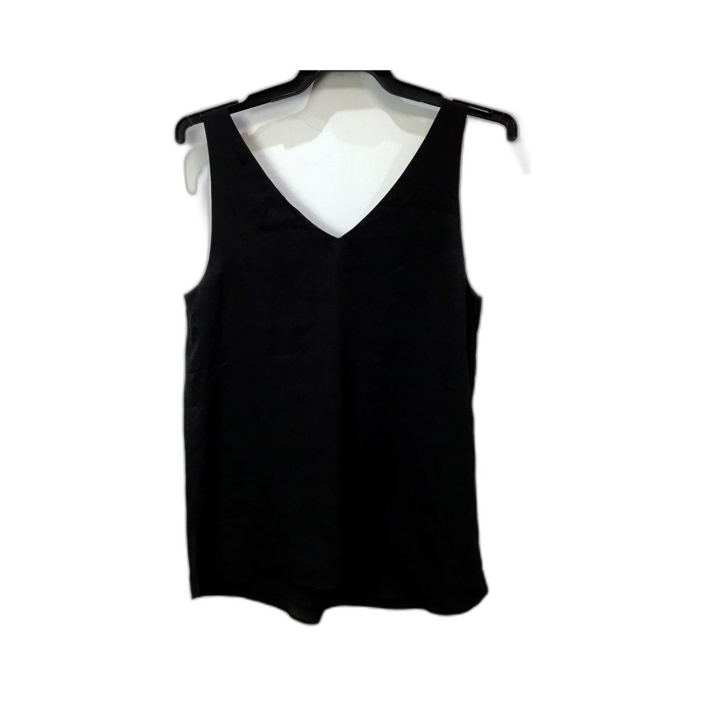 Womens Basque V-Neck Sleeveless Black Tank Top, Size 6 NEW