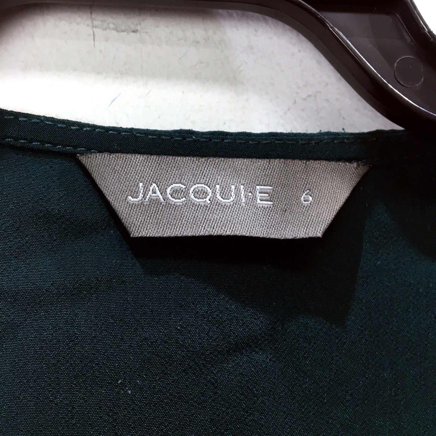 Womens Jacqui E Sleeveless Polyester Blouse Top in Dark Green, Size 6 NEW