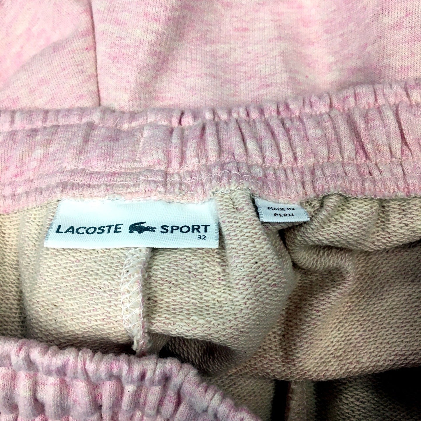 Womens Lacoste Sport Cotton Blend Pink Sweatpants Comfortable Size 32