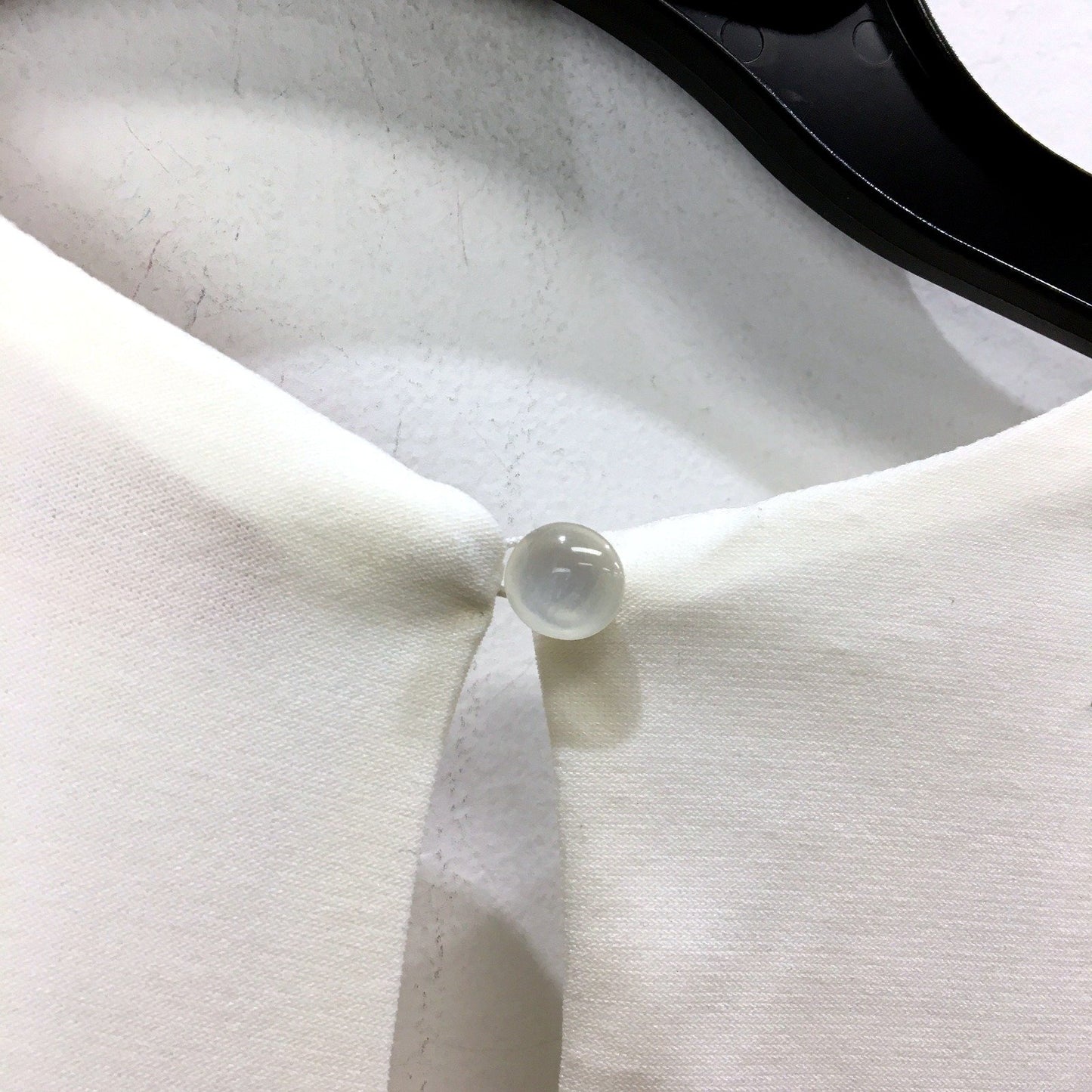 Ray Womens Ruffled Blouse Soft Comfortable 100% Polyester White Size Medium