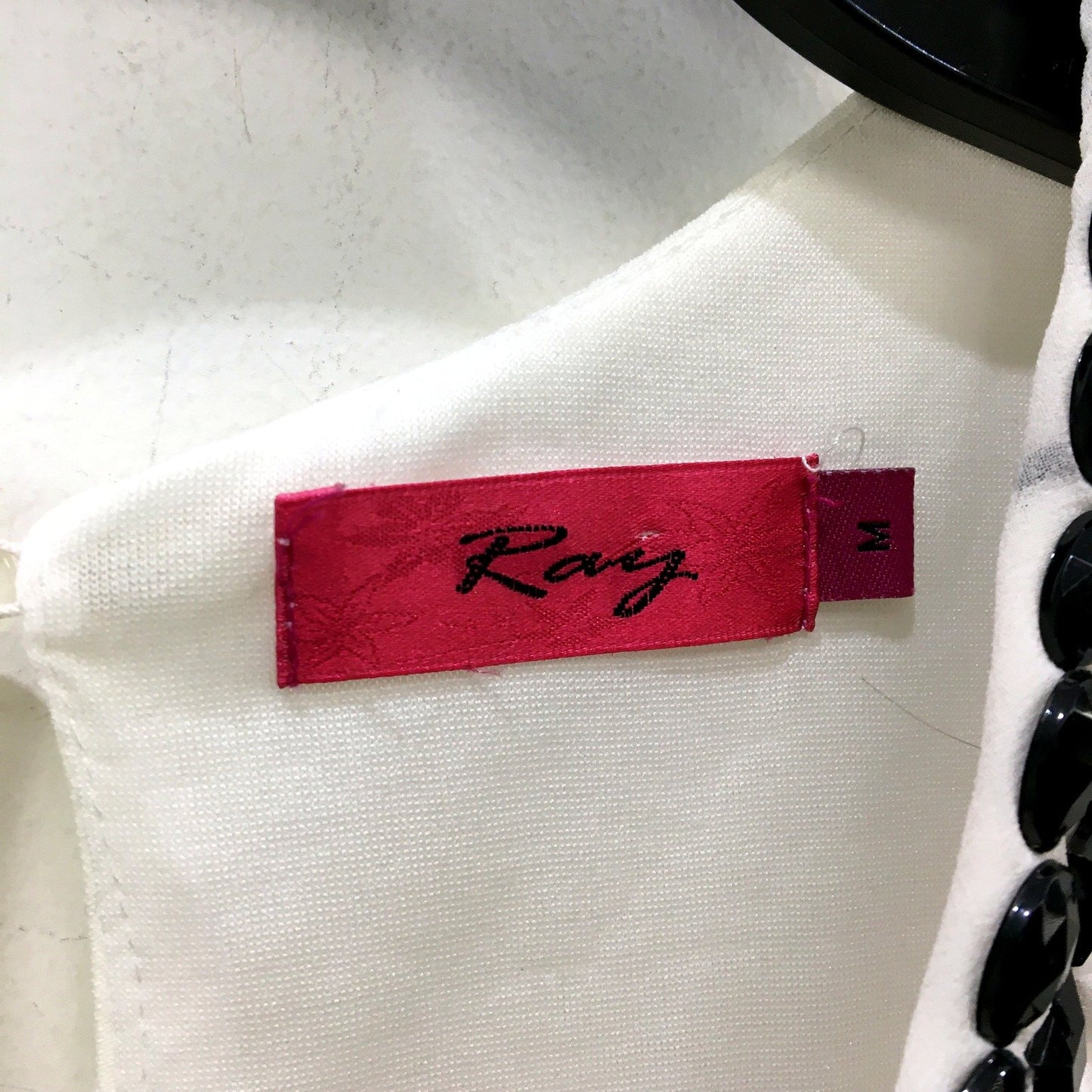 Ray Womens Ruffled Blouse Soft Comfortable 100% Polyester White Size Medium