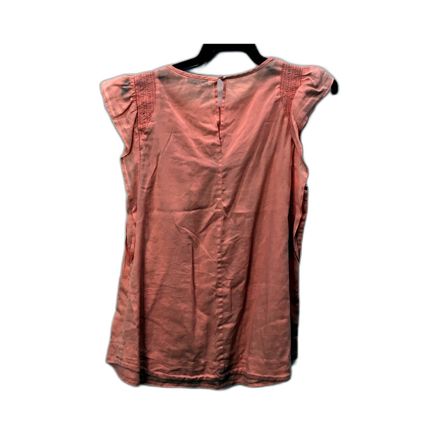Womens Country Road Smocked Cotton Blouse in Coral, Size 6