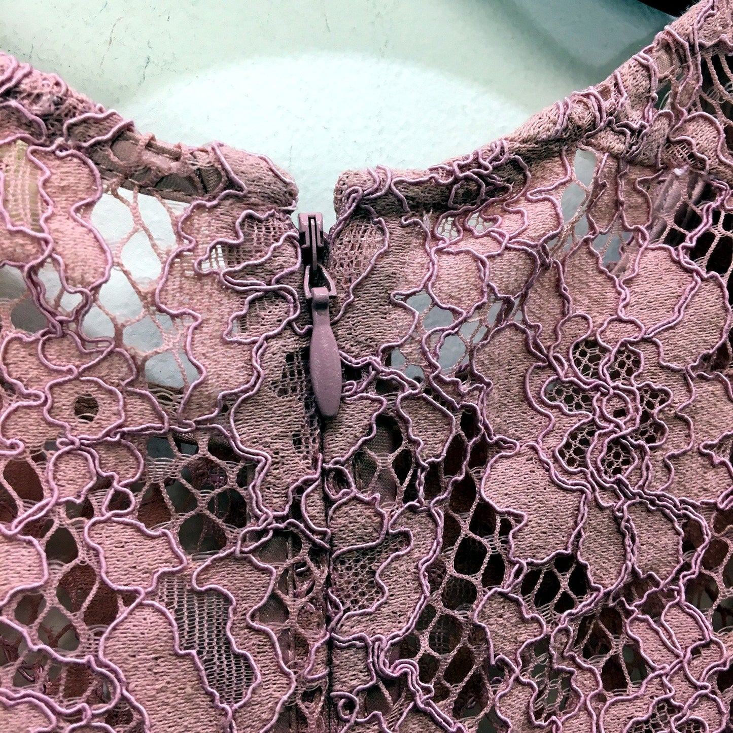 Womens Alannah Hill Lace Blouse in Pink & Burgundy, Size 6