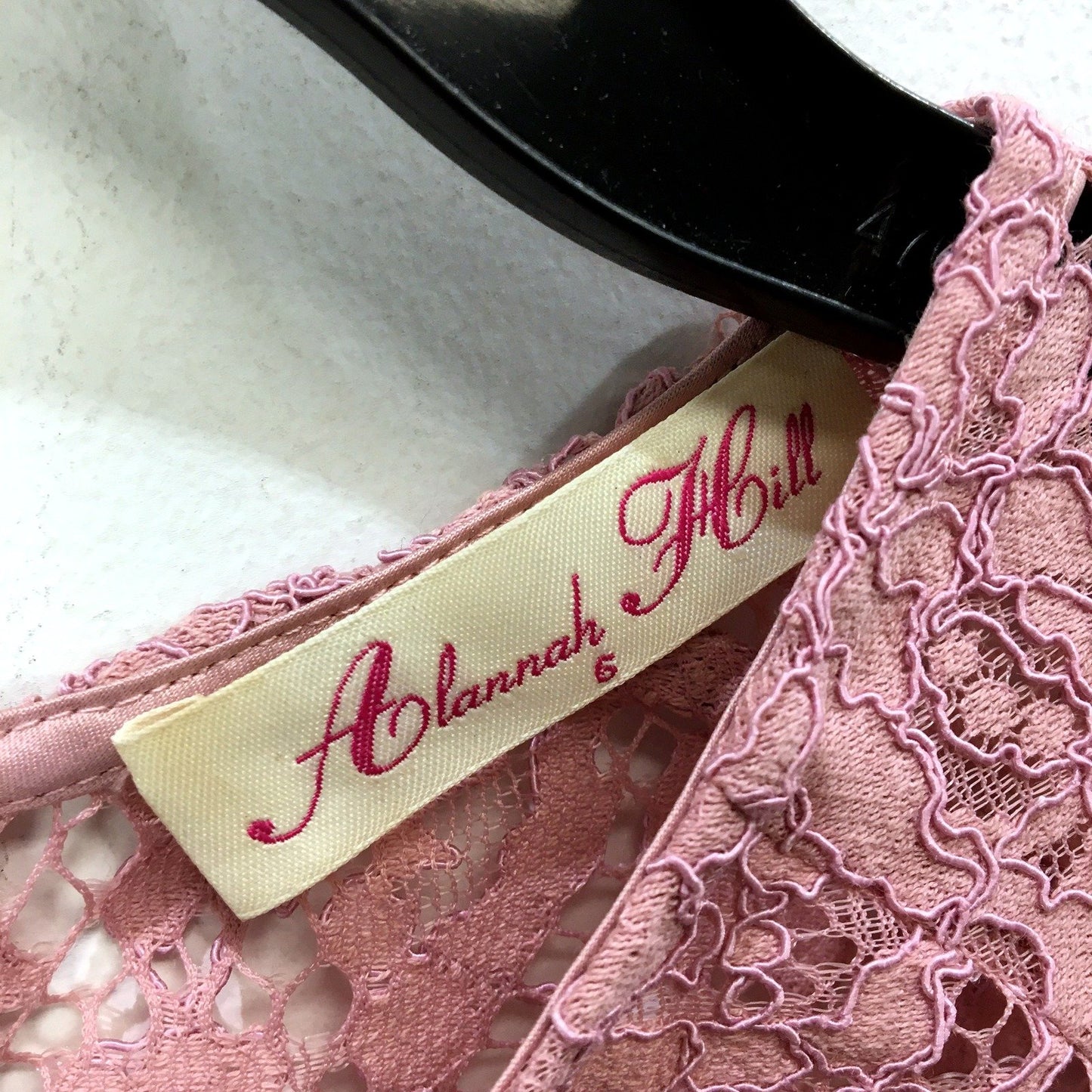 Womens Alannah Hill Lace Blouse in Pink & Burgundy, Size 6