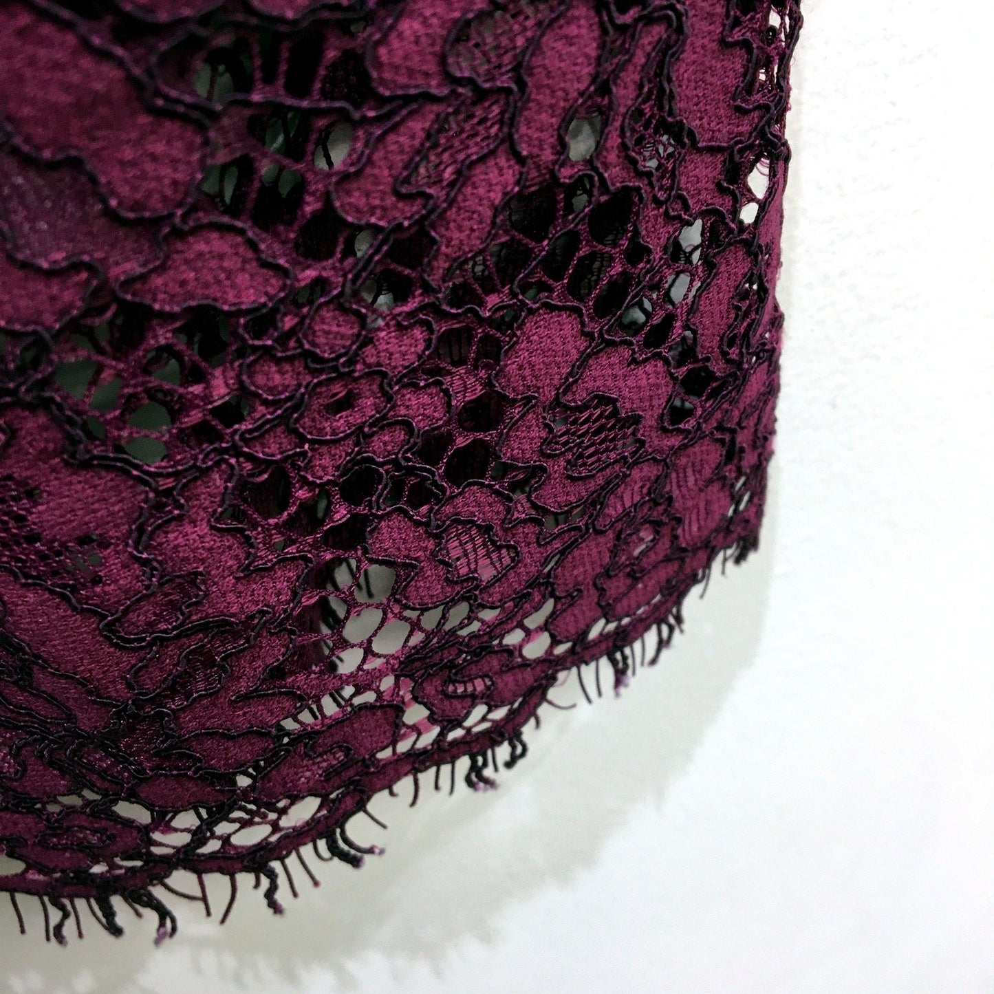 Womens Alannah Hill Lace Blouse in Pink & Burgundy, Size 6