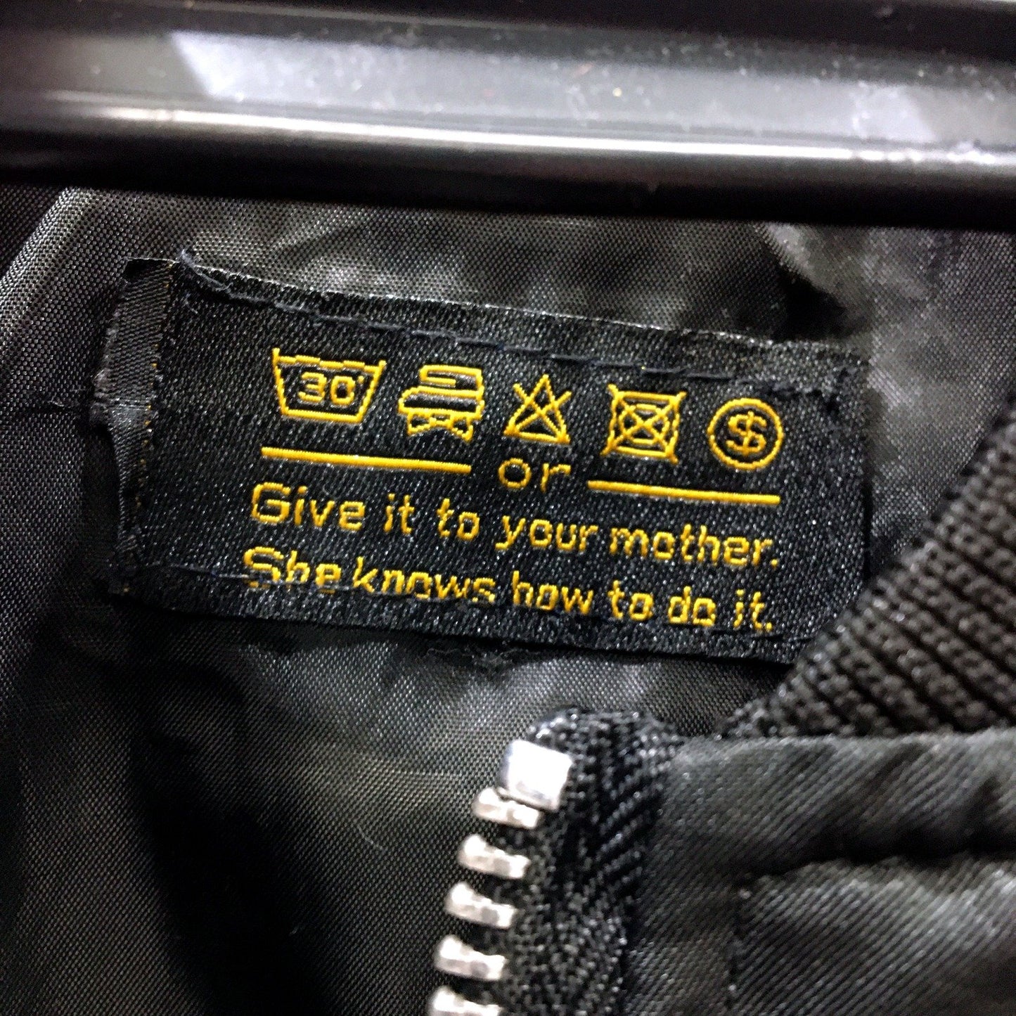 Unisex Bomber Jacket Black and White Lightweight Casual Stylish Size Small