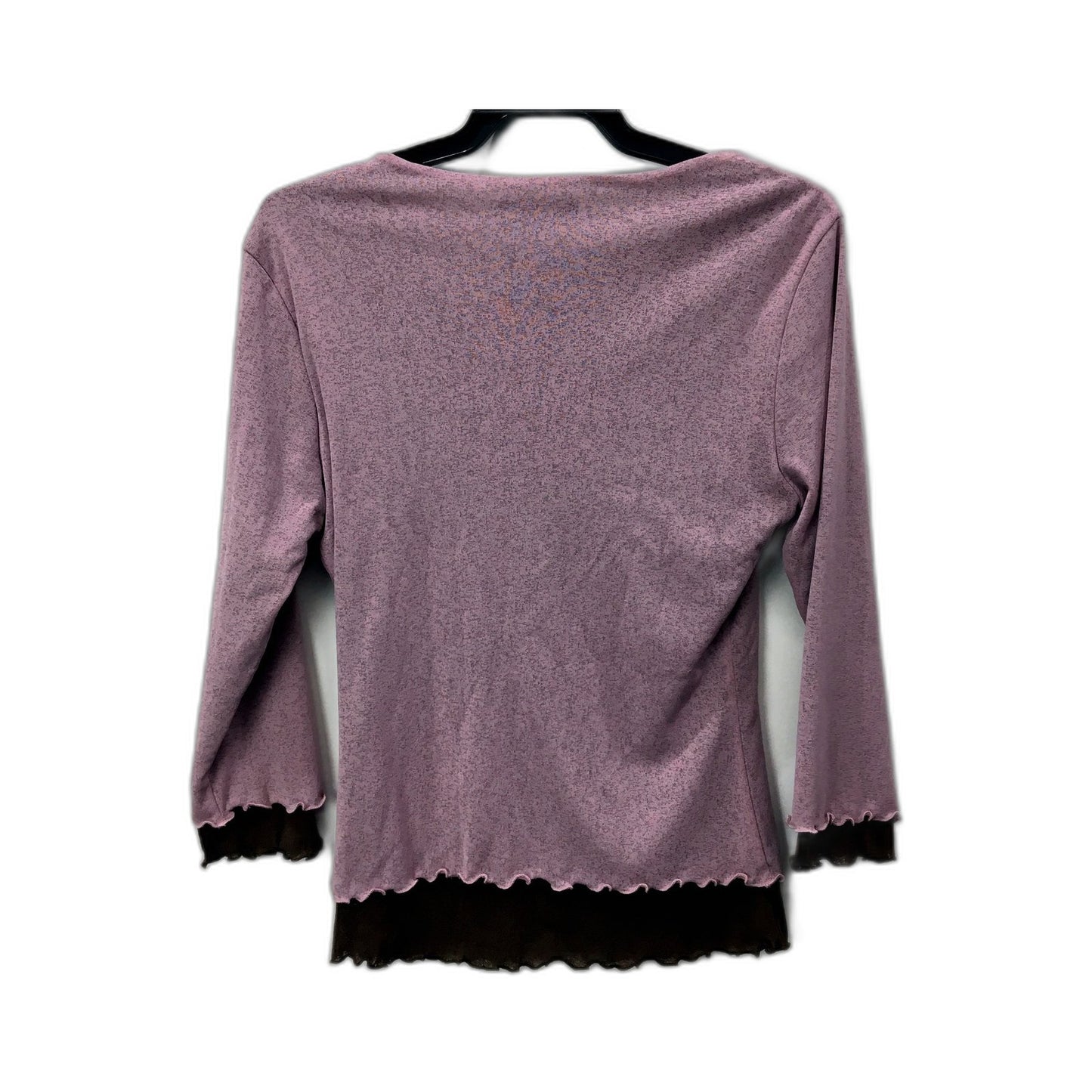 Jacqui E Womens Ruffle Trim Pullover Sweatshirt Soft Comfortable Pink Size Small