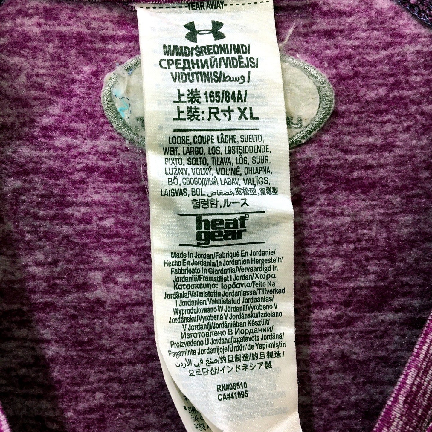 Under Armour Womens Pullover Sweatshirt Purple Moisture Wicking Size Medium