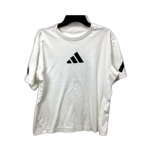 Adidas Womens Cotton Sweatshirt Casual Athletic White Size Small