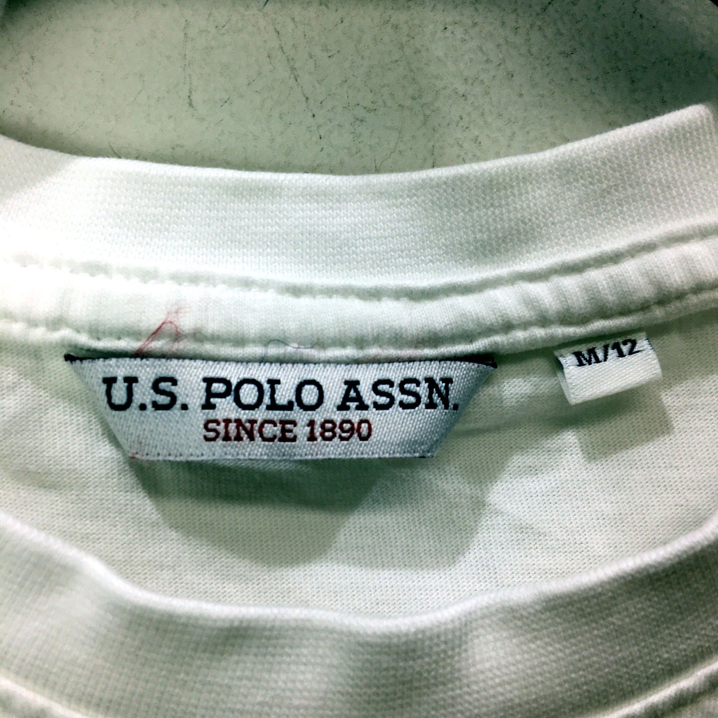 U.S. Polo Assn. Womens Cotton Pocket T-Shirt in White, Size M/12