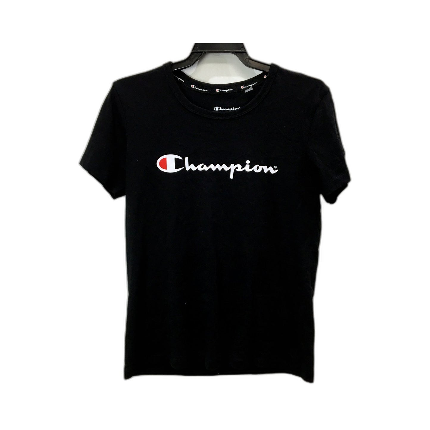 Champion Womens Cotton Athletic T-Shirt in Black, XS Size