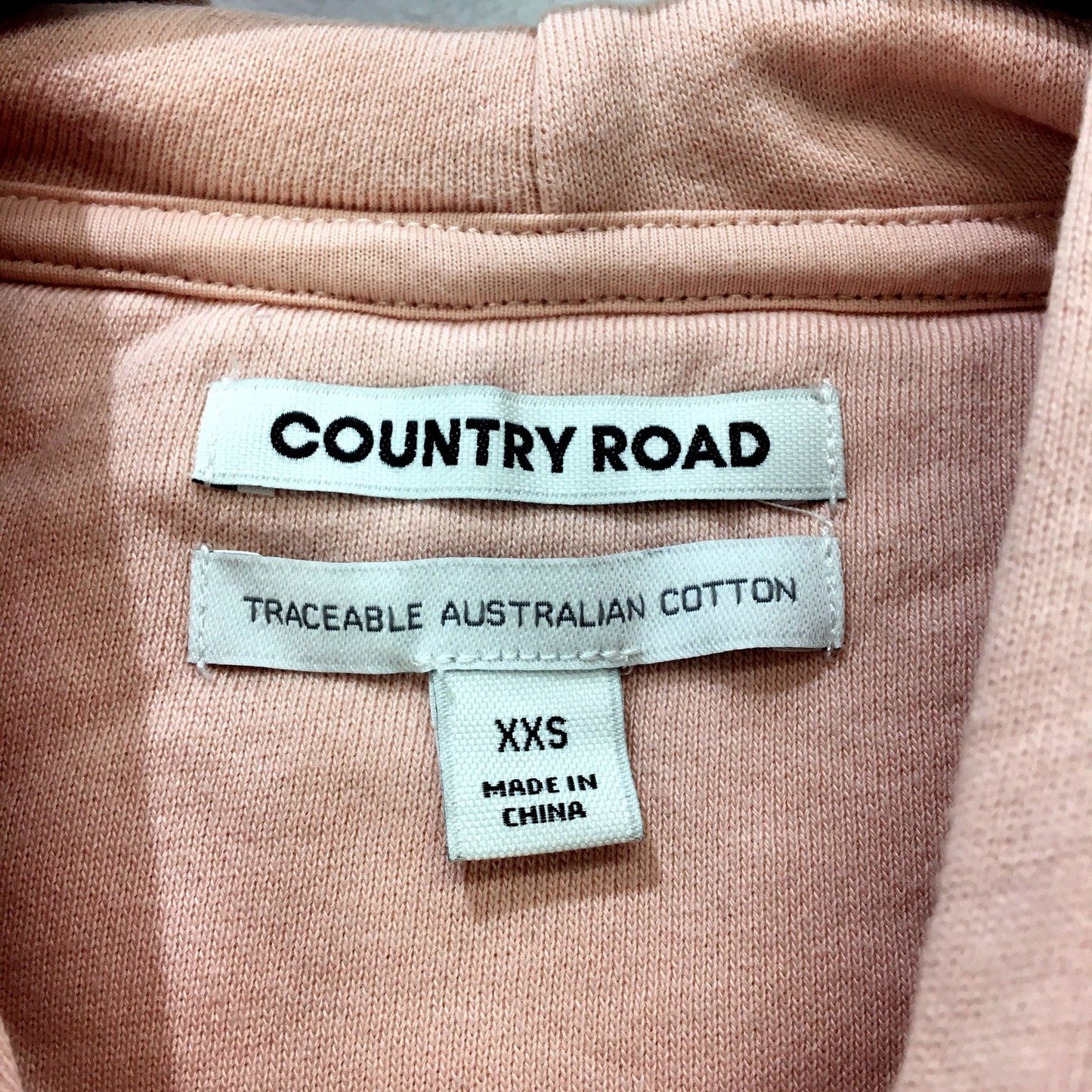 Country Road Womens Oversized Pullover Hoodie Dusty Rose Cotton Blend Size XXS