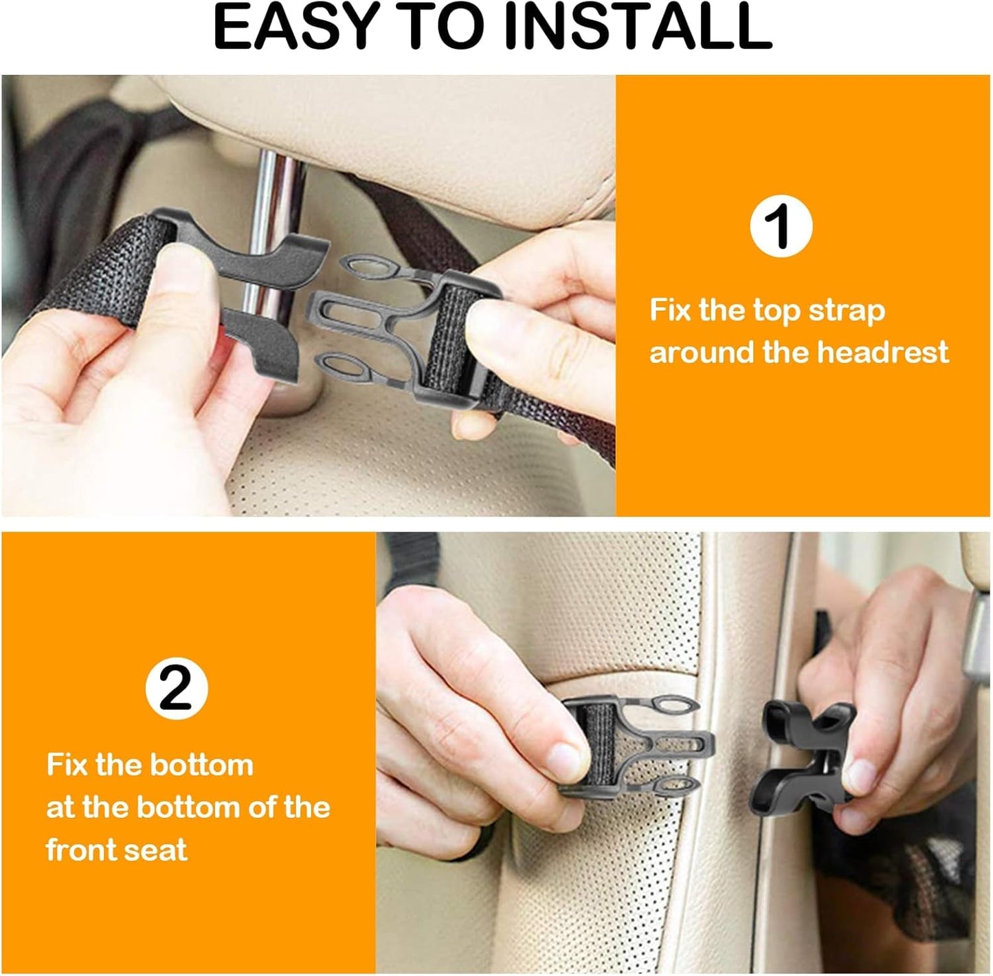 Deedro Car Backseat Organizer 2 Pack Waterproof Oxford Fabric Touchable NEW
