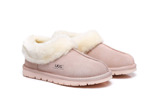 UGG Australian Shepherd Premium Soft Sheepskin Wool Slippers Pink Size US 11 NEW