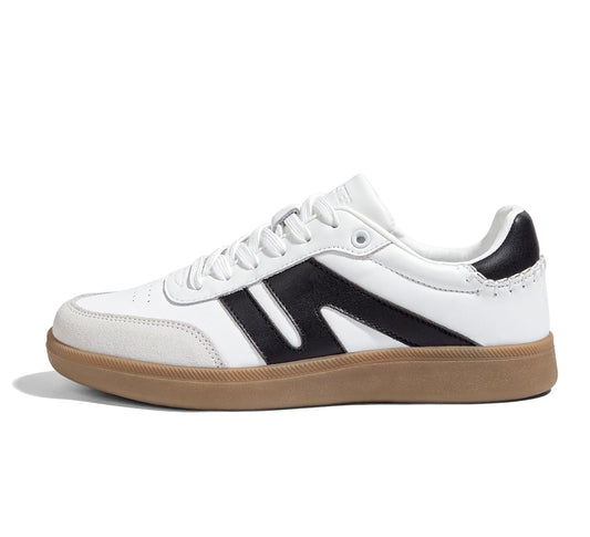 LUCKY STEP Retro Gum Sole Trainers Tennis Skate Shoes White Ladies US 11 NEW