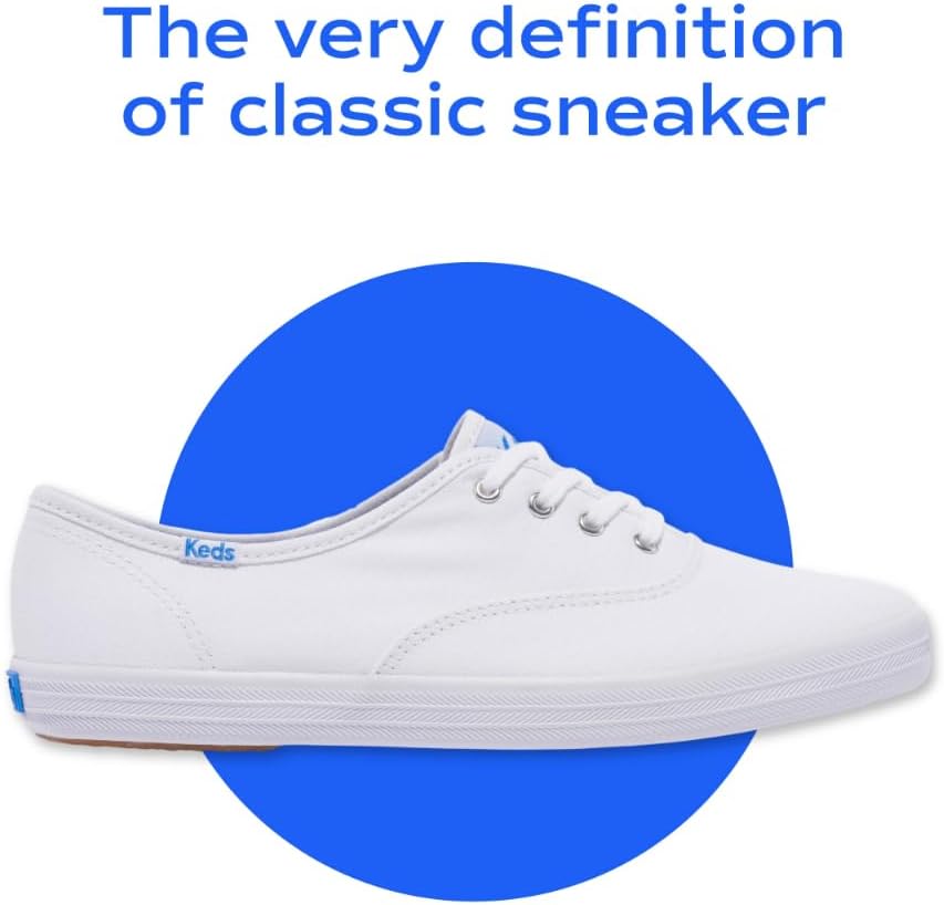 Keds Champion Canvas Trainers Casual Comfortable Lightweight White US 8.5 NEW