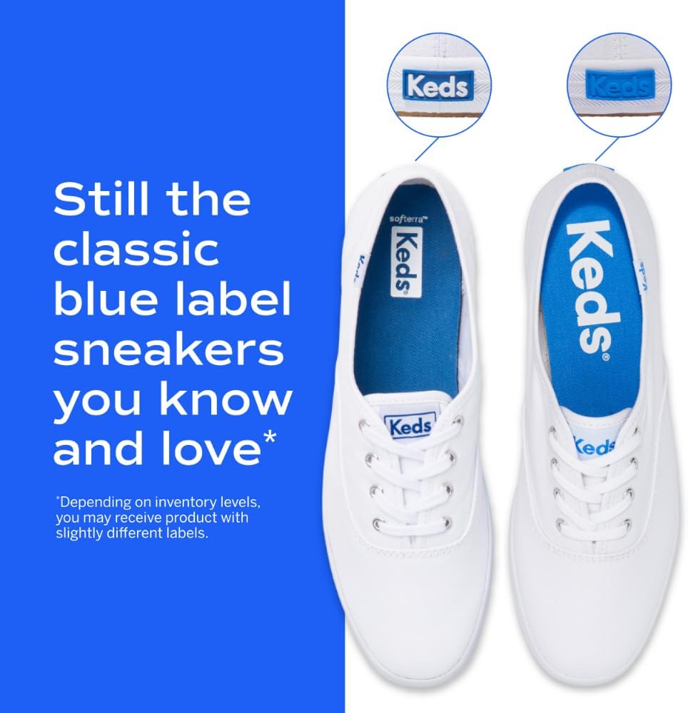 Keds Champion Canvas Trainers Casual Comfortable Lightweight White US 8.5 NEW