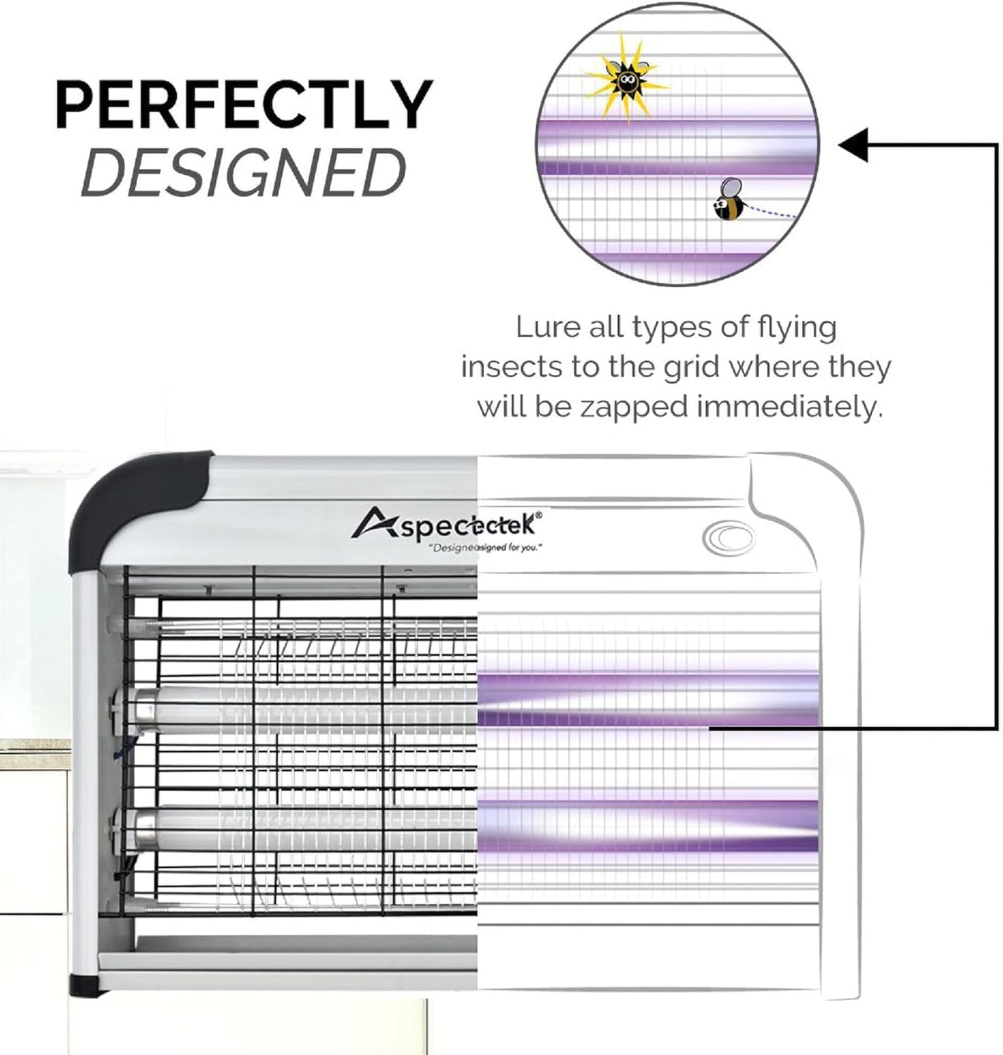 Aspectek 20W Electric Bug Zapper Effective Against Mosquitoes Indoor Pest NEW