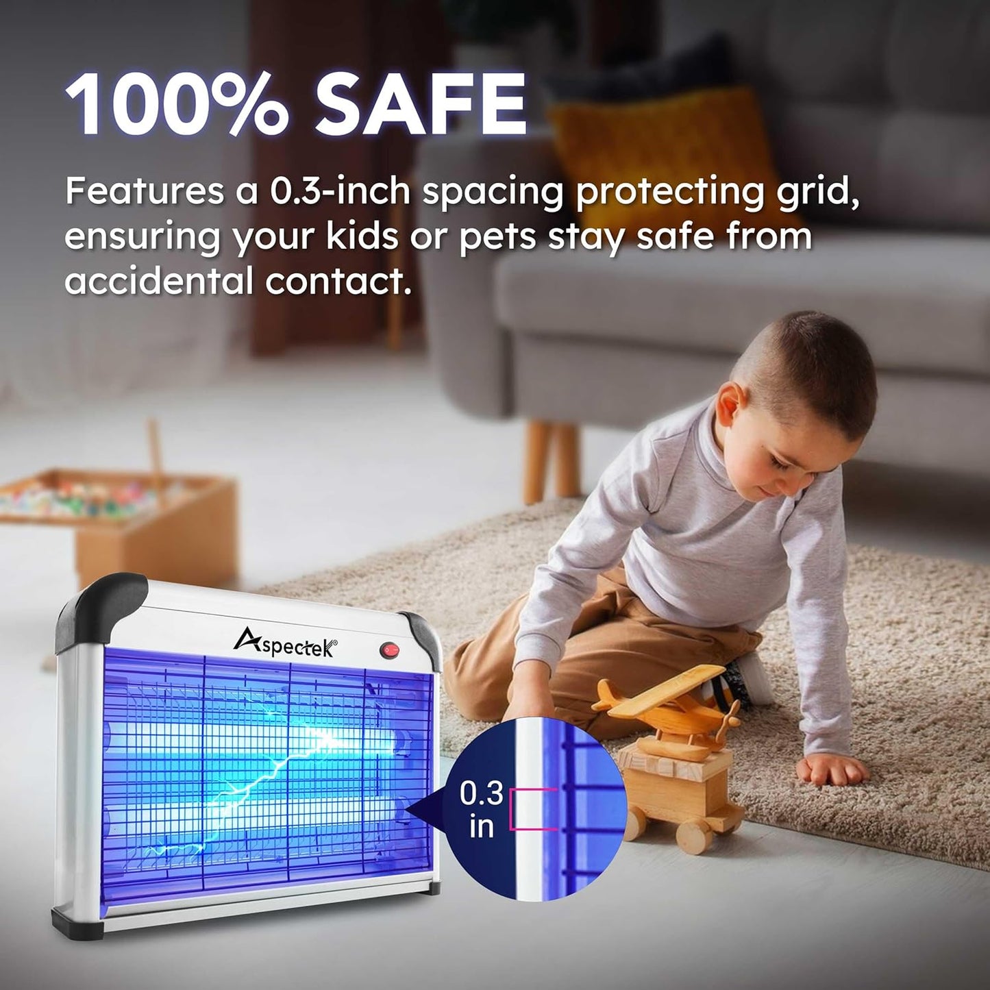 Aspectek 20W Electric Bug Zapper Effective Against Mosquitoes Indoor Pest NEW