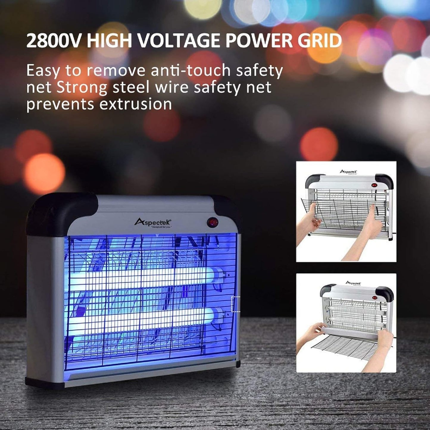 Aspectek 20W Electric Bug Zapper Effective Against Mosquitoes Indoor Pest NEW
