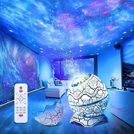 QingHong Dinosaur Egg Galaxy Projector Starry Night Light with Music Player NEW