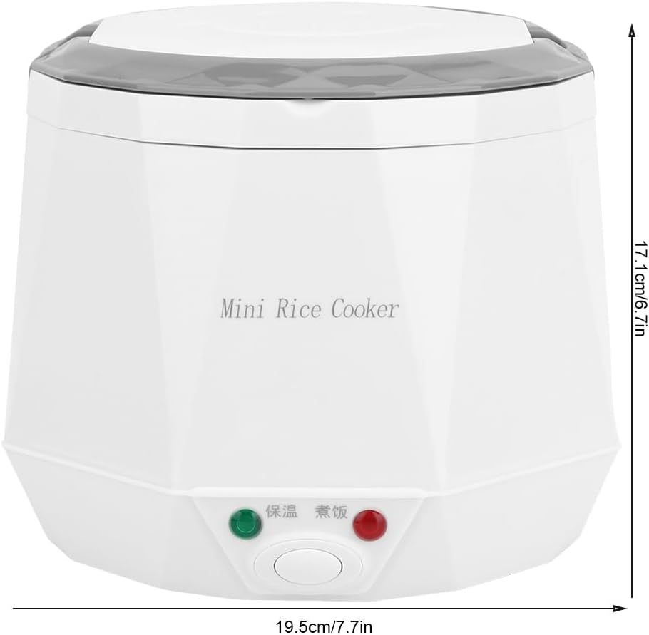 Jectse 1.6L Mini Rice Cooker, Portable Travel Steamer, Small Removable Pot DEMO
