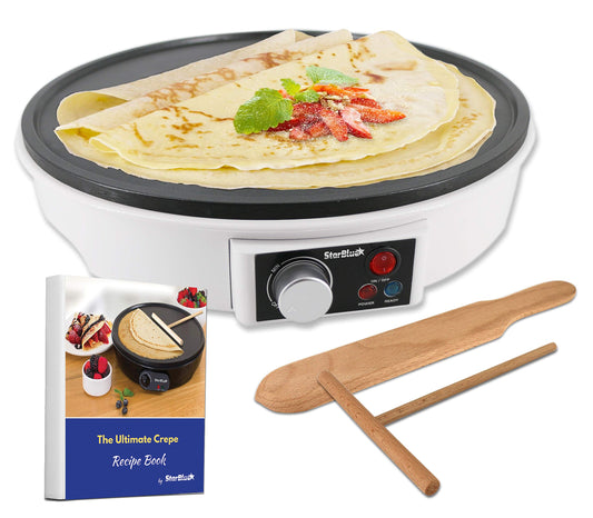 StarBlue White Electric Pancake & Crepe Maker Countertop Cooktop, 1200W DEMO
