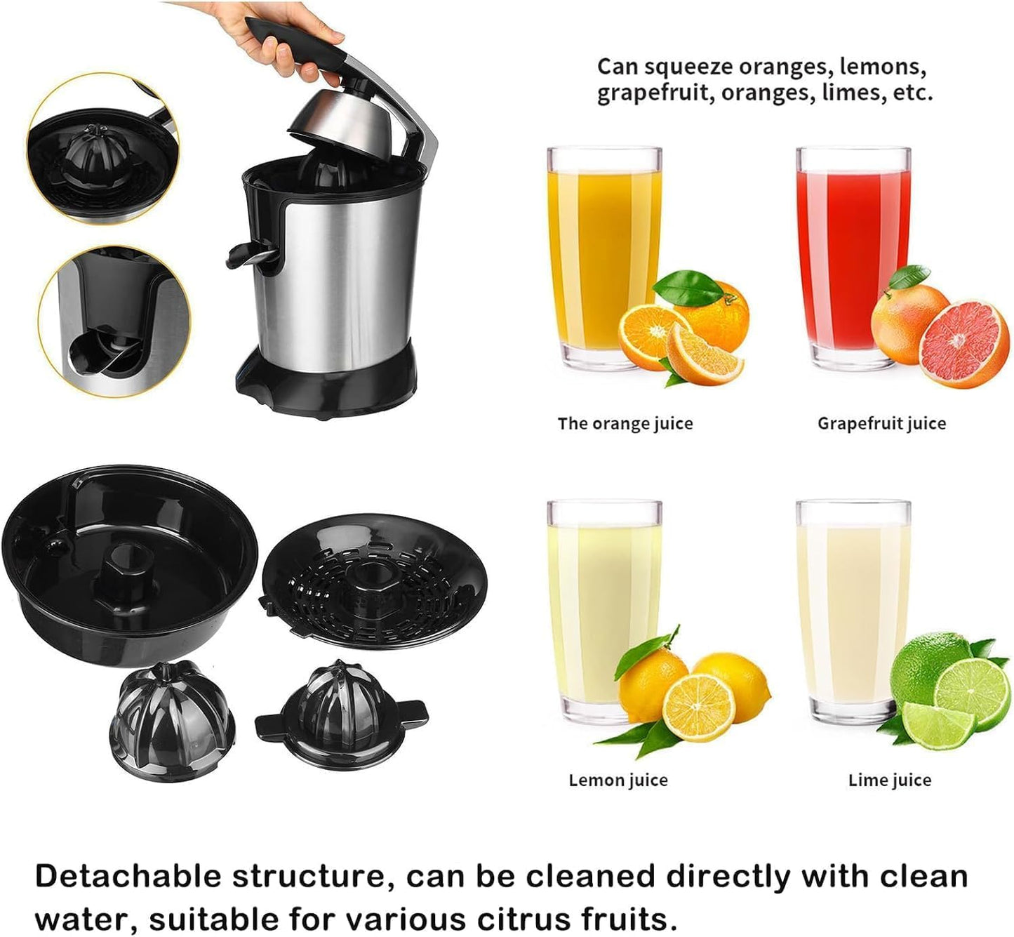 ABDULWEN Stainless Juicers Steel Citrus Juicer Squeezer for Effortless DEMO