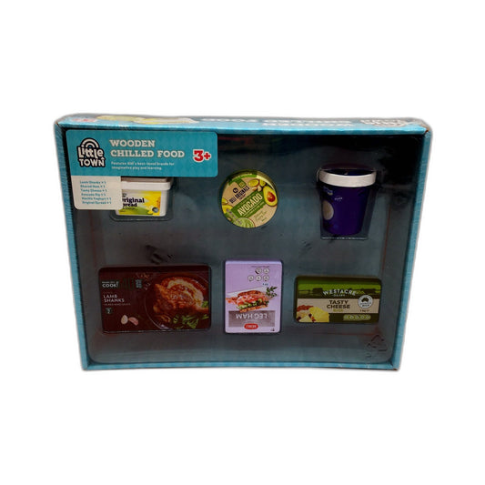 Little Town Wooden Chilled Food Set Multi Color Educational Toys Size 3+ NEW